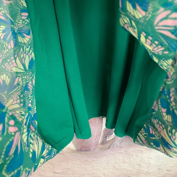 SOLD ModCloth Truly You Floral Green Overlay - Picture 6 of 8